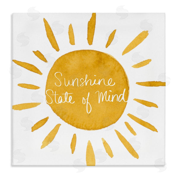 stupell industries Lucille Price | Sunshine State of Mind Phrase Big Bold Sun Wall Art