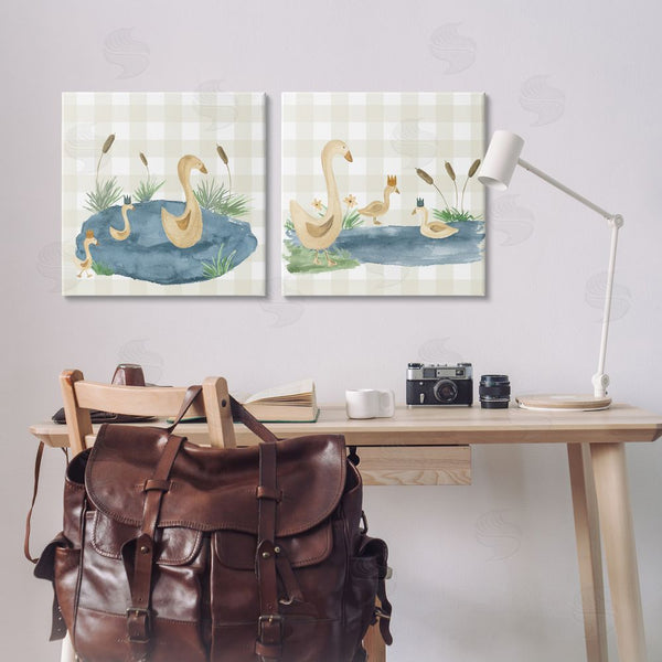 Stupell Industries Lucille Price | Swan Family In Pond Wall Art
