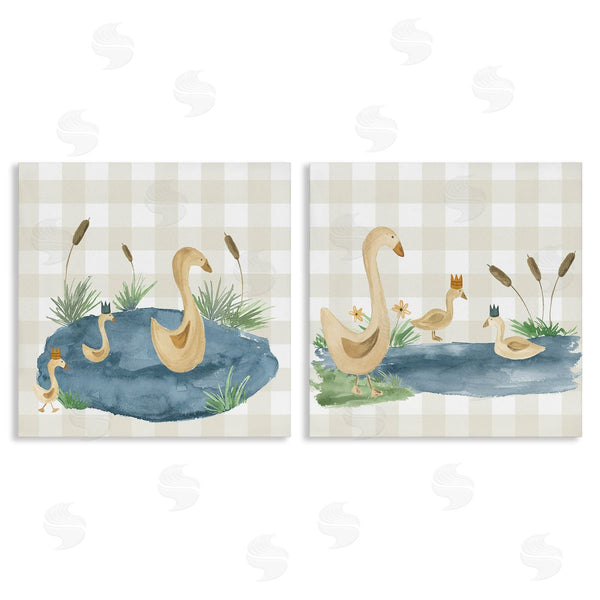 stupell industries Lucille Price | Swan Family in Pond Wall Art