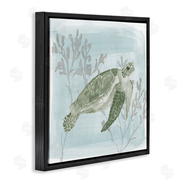 Stupell Industries Lucille Price | Swimming Tortoise Underwater Scene Wall Art