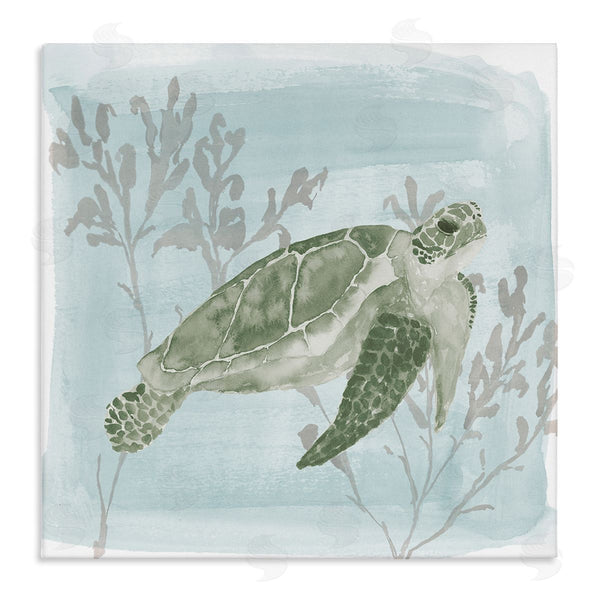 stupell industries Lucille Price | Swimming Tortoise Underwater Scene Wall Art