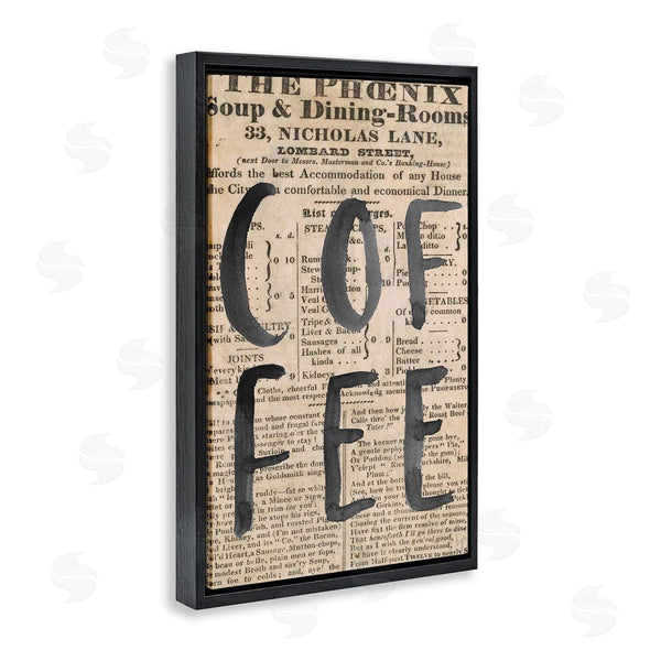 Stupell Industries Lucille Price | Vintage Coffee Newspaper Wall Art