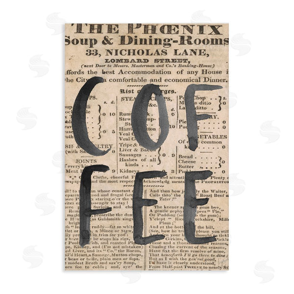 stupell industries Lucille Price | Vintage Coffee Newspaper Wall Art