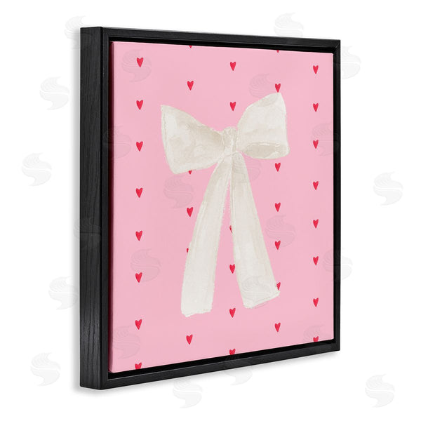 Stupell Industries Lucille Price | White Bow On Hearts