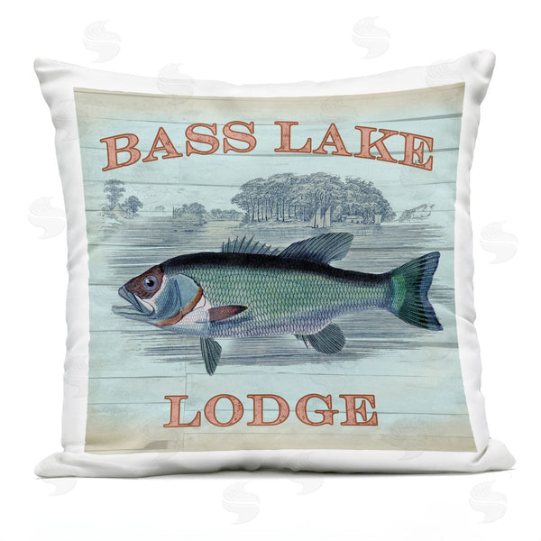 Stupell Industries Lula Bijoux & Co. | Bass Lake Lodge Printed Throw Pillow