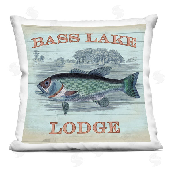 stupell industries Lula Bijoux & co. | Bass Lake Lodge Printed Throw Pillow