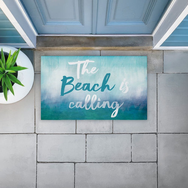 Stupell Industries Lula Bijoux & Co. | Beach Is Calling Gradient Non-Woven Door Mat