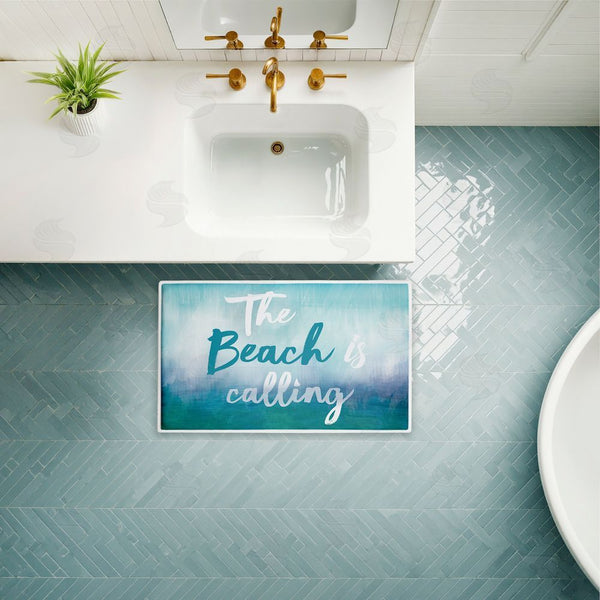 Stupell Industries Lula Bijoux & Co. | Beach Is Calling Gradient Plush Bath Mat