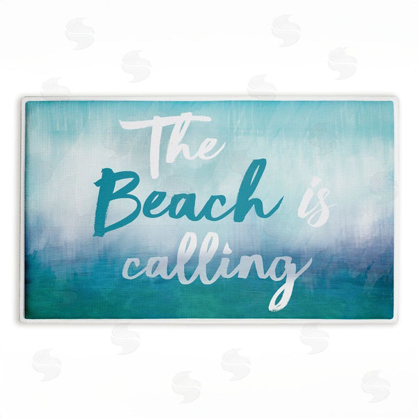 stupell industries Lula Bijoux & co. | Beach Is Calling Gradient Plush Bath Mat
