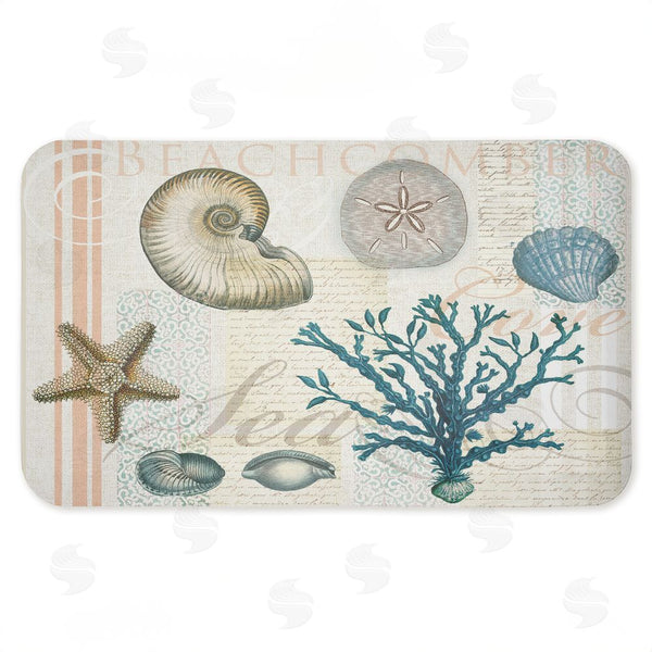 stupell industries Lula Bijoux & co. | Beachcomber Vintage Sea Collage Anti-Fatigue Mat