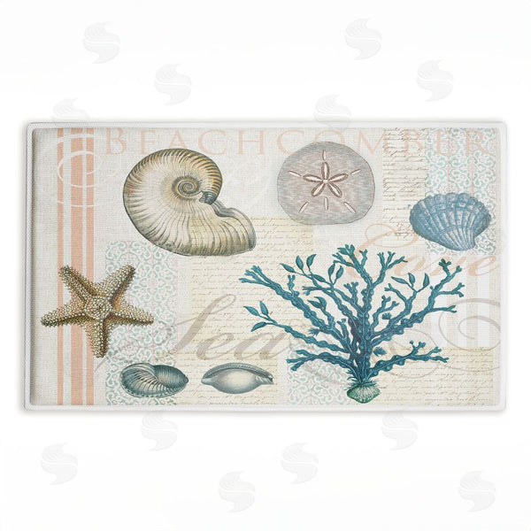stupell industries Lula Bijoux & co. | Beachcomber Vintage Sea Collage Plush Bath Mat