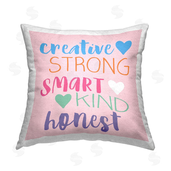Stupell Industries Lula Bijoux & Co. | Creative Strong Smart Phrase Printed Throw Pillow