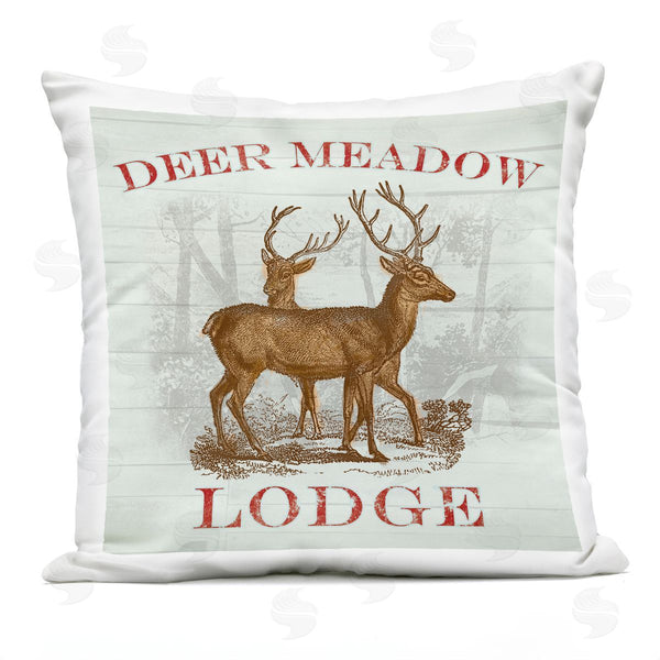 Stupell Industries Lula Bijoux & Co. | Deer Meadow Lodge Printed Throw Pillow