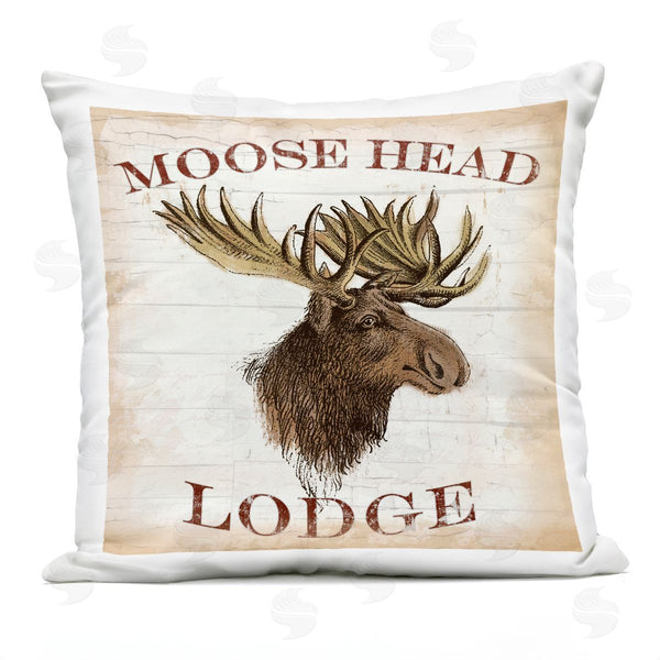 Stupell Industries Lula Bijoux & Co. | Moose Head Lodge Printed Throw Pillow