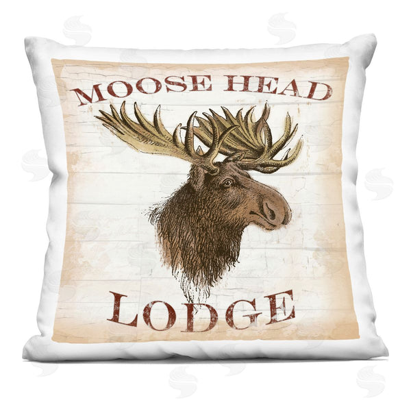 stupell industries Lula Bijoux & co. | Moose Head Lodge Printed Throw Pillow