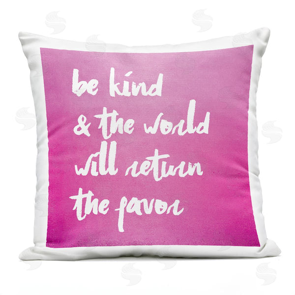 Stupell Industries LulusimonSTUDIO | Be Kind Pink Uplifting Phrase Printed Throw Pillow