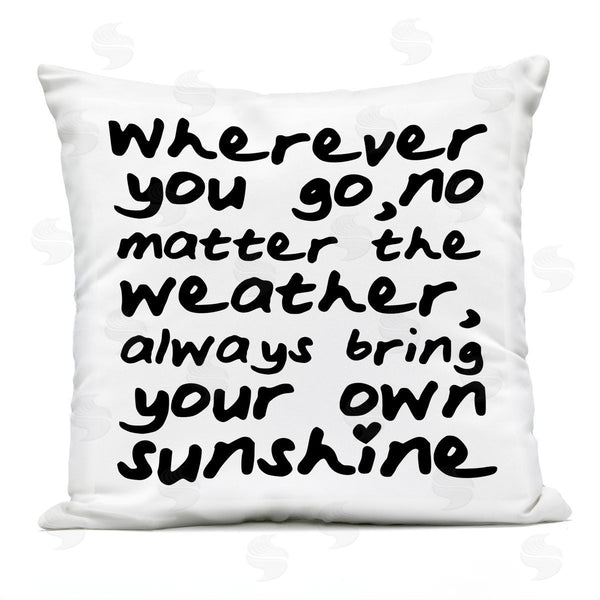 Stupell Industries LulusimonSTUDIO | Bring Your Own Sunshine Phrase Printed Throw Pillow