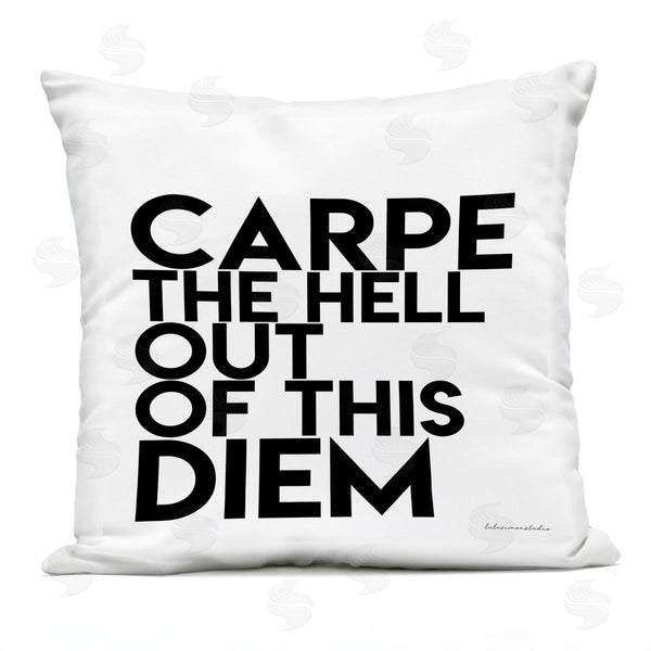 Stupell Industries LulusimonSTUDIO | Carpe Out Of Diem Humor Printed Throw Pillow