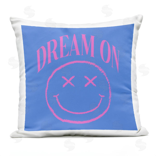 Stupell Industries LulusimonSTUDIO | Dream On Smiley Phrase Printed Throw Pillow