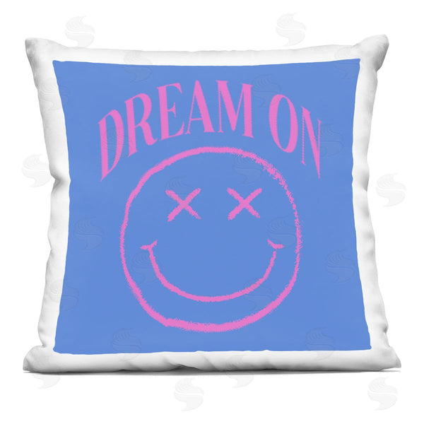 stupell industries lulusimonSTUDIO | Dream On Smiley Phrase Printed Throw Pillow