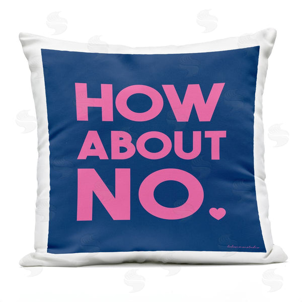Stupell Industries LulusimonSTUDIO | How About No Heart Phrase Printed Throw Pillow