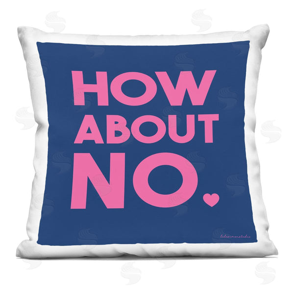 stupell industries lulusimonSTUDIO | How About No Heart Phrase Printed Throw Pillow
