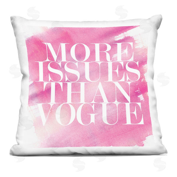 stupell industries lulusimonSTUDIO | More Issues Than Vogue Phrase Printed Throw Pillow