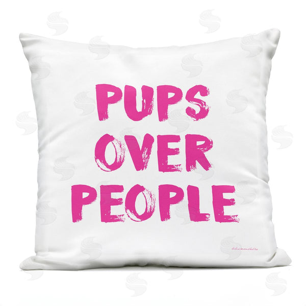 Stupell Industries LulusimonSTUDIO | Pups Over People Pet Phrase Printed Throw Pillow