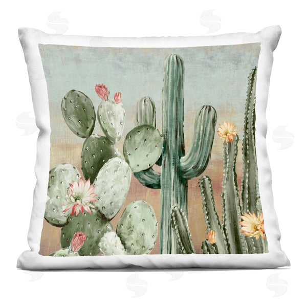 stupell industries Luna Mavis | Cacti Blooms Among Thorns Printed Throw Pillow