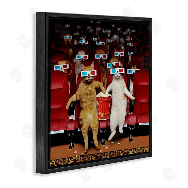 Stupell Industries Lund Roeser | Cats At 3D Movie Theater Wall Art