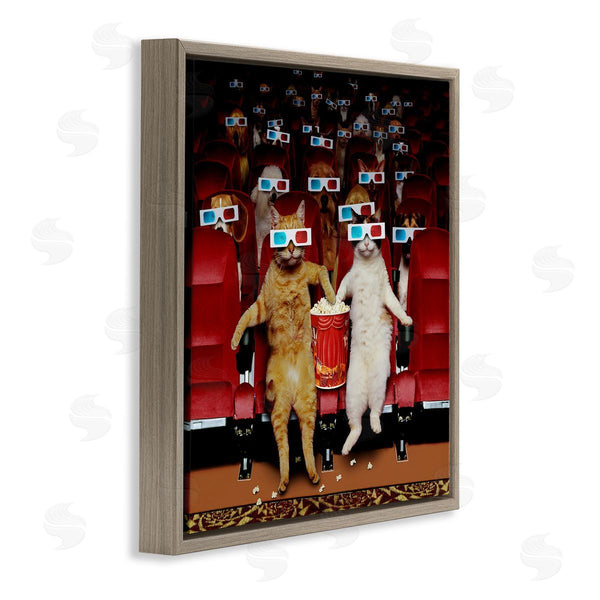 Stupell Industries Lund Roeser | Cats At 3D Movie Theater Wall Art