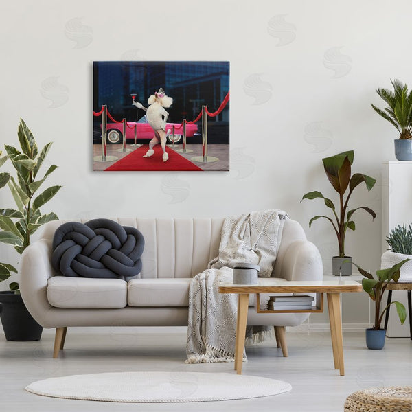 Stupell Industries Lund Roeser | Funny Red Carpet Poodle Wall Art