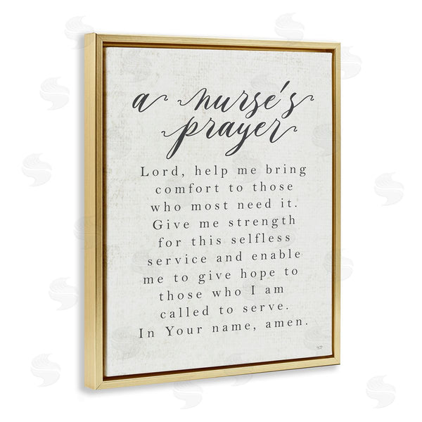 Stupell Industries Lux + Me Designs | A Nurse's Prayer Inspirational Office Faith