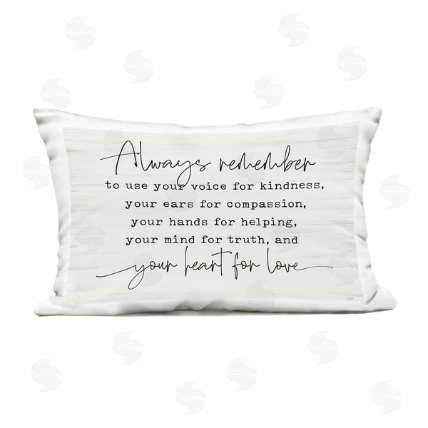 Stupell Industries Lux + Me Designs | Always Remember Heart For Love Printed Throw Pillow