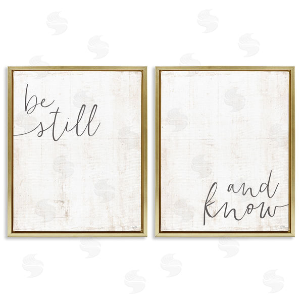 Stupell Industries LUX + Me Designs | Be Still & Know Spiritual Calligraphy
