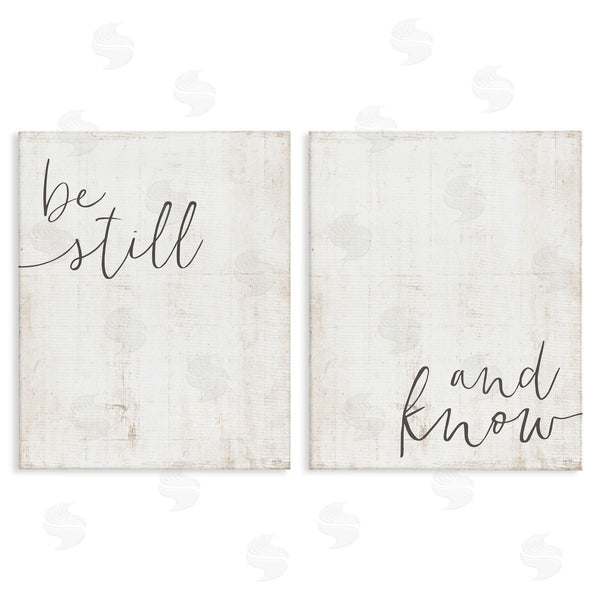 stupell industries LUX + Me Designs | Be Still & Know Spiritual Calligraphy