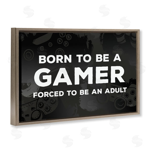 Stupell Industries Lux + Me Designs | Born Gamer Forced Adult