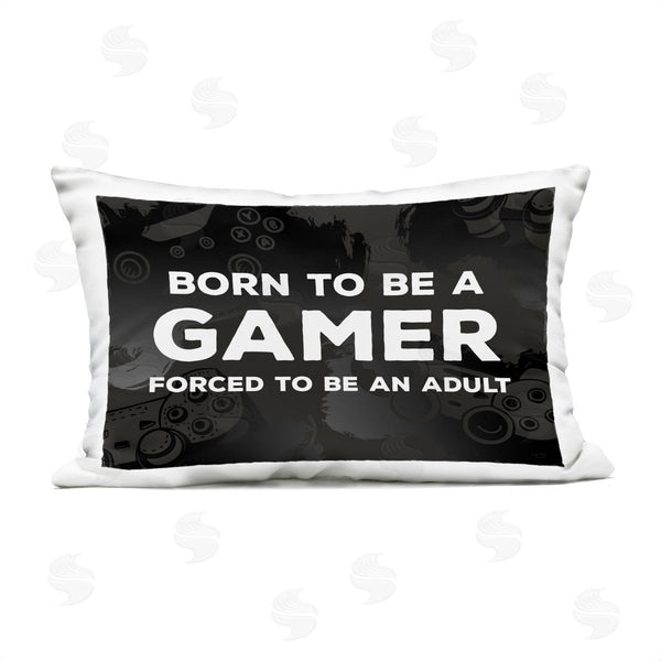 Stupell Industries Lux + Me Designs | Born Gamer Forced Adult Printed Throw Pillow