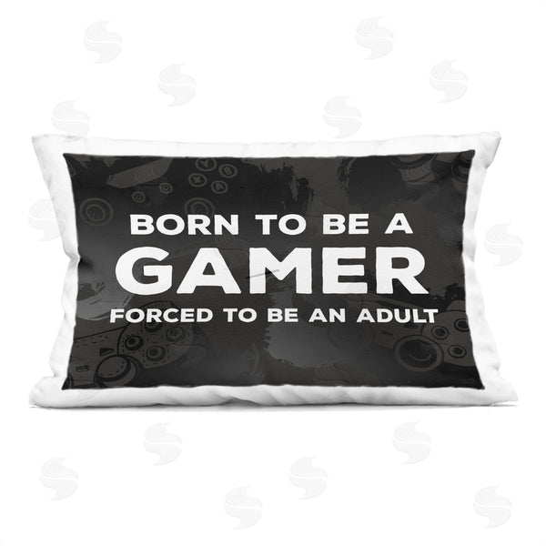 stupell industries Lux + Me Designs | Born Gamer Forced Adult Printed Throw Pillow