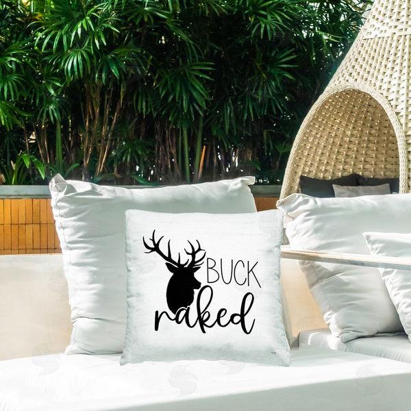 Stupell Industries Lux + Me Designs | Buck Naked Silhouette Throw Pillow