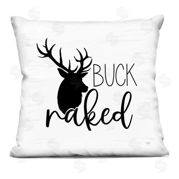 stupell industries Lux + Me Designs | Buck Naked Silhouette Throw Pillow