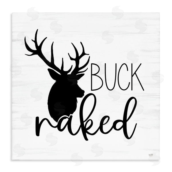 stupell industries Lux + Me Designs | Buck Naked Silhouette Wall Art