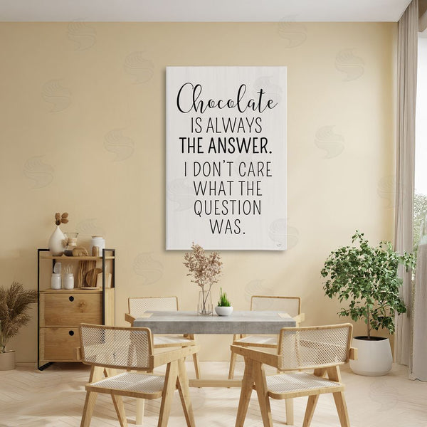 Stupell Industries Lux + Me Designs | Chocolate Is Always The Answer Wall Art