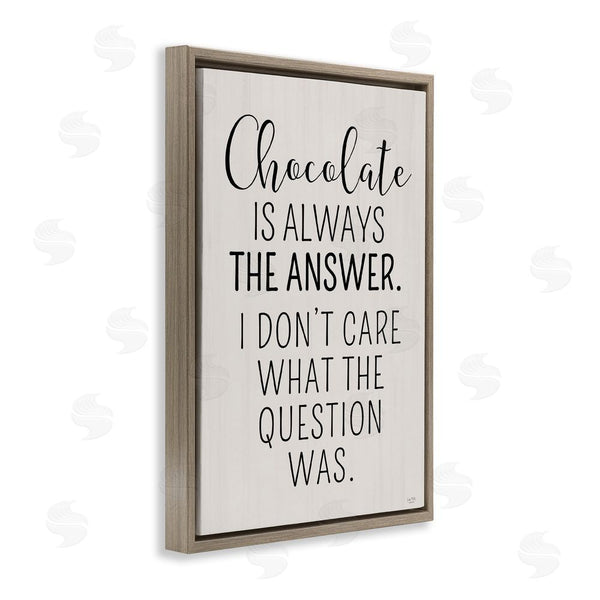 Stupell Industries Lux + Me Designs | Chocolate Is Always The Answer Wall Art