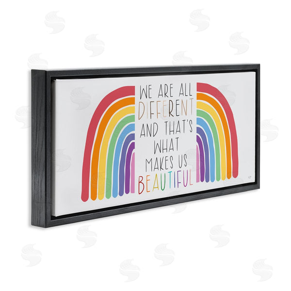 Stupell Industries Lux + Me Designs | Different Is Beautiful Rainbow Wall Art