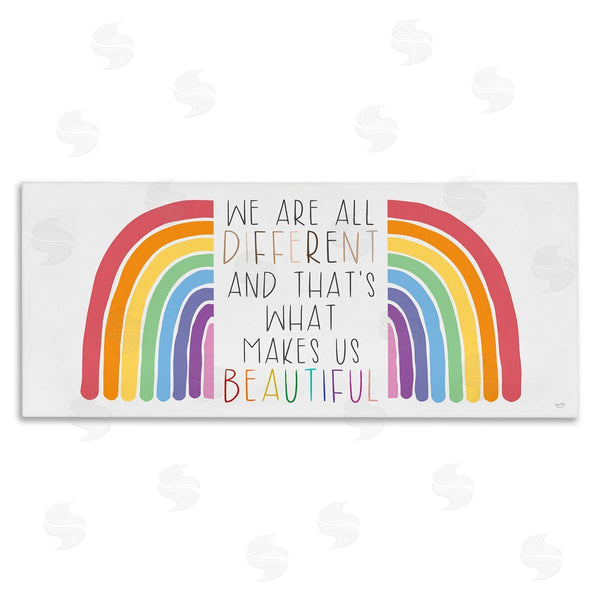 stupell industries Lux + Me Designs | Different Is Beautiful Rainbow Wall Art