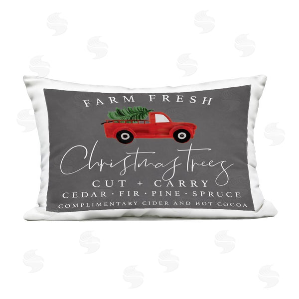 Stupell Industries Lux + Me Designs | Farm Fresh Christmas With Truck Printed Throw Pillow