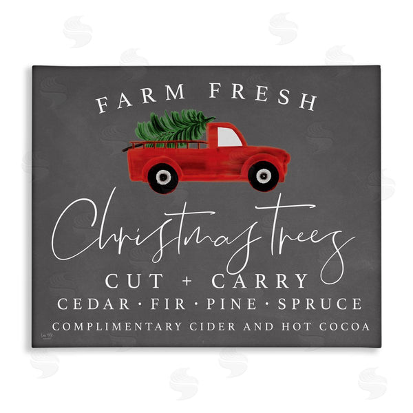 stupell industries Lux + Me Designs | Farm Fresh Trees over Grey
