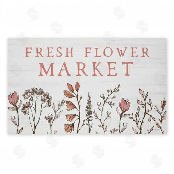 stupell industries Lux + Me Designs | Fresh Flower Market Blooms Non-Woven Door Mat