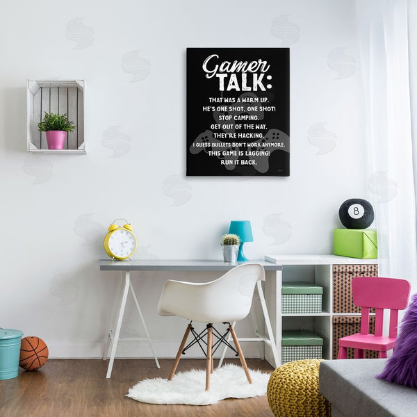 Stupell Industries Lux + Me Designs | Gamer Talk Phrases Wall Art